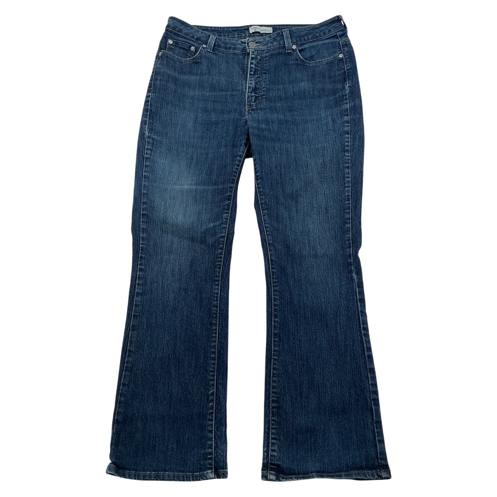 Riders by Lee Jeans Women 12P Blue Dark Wash Bootcut Petite Y2K Minimalist
